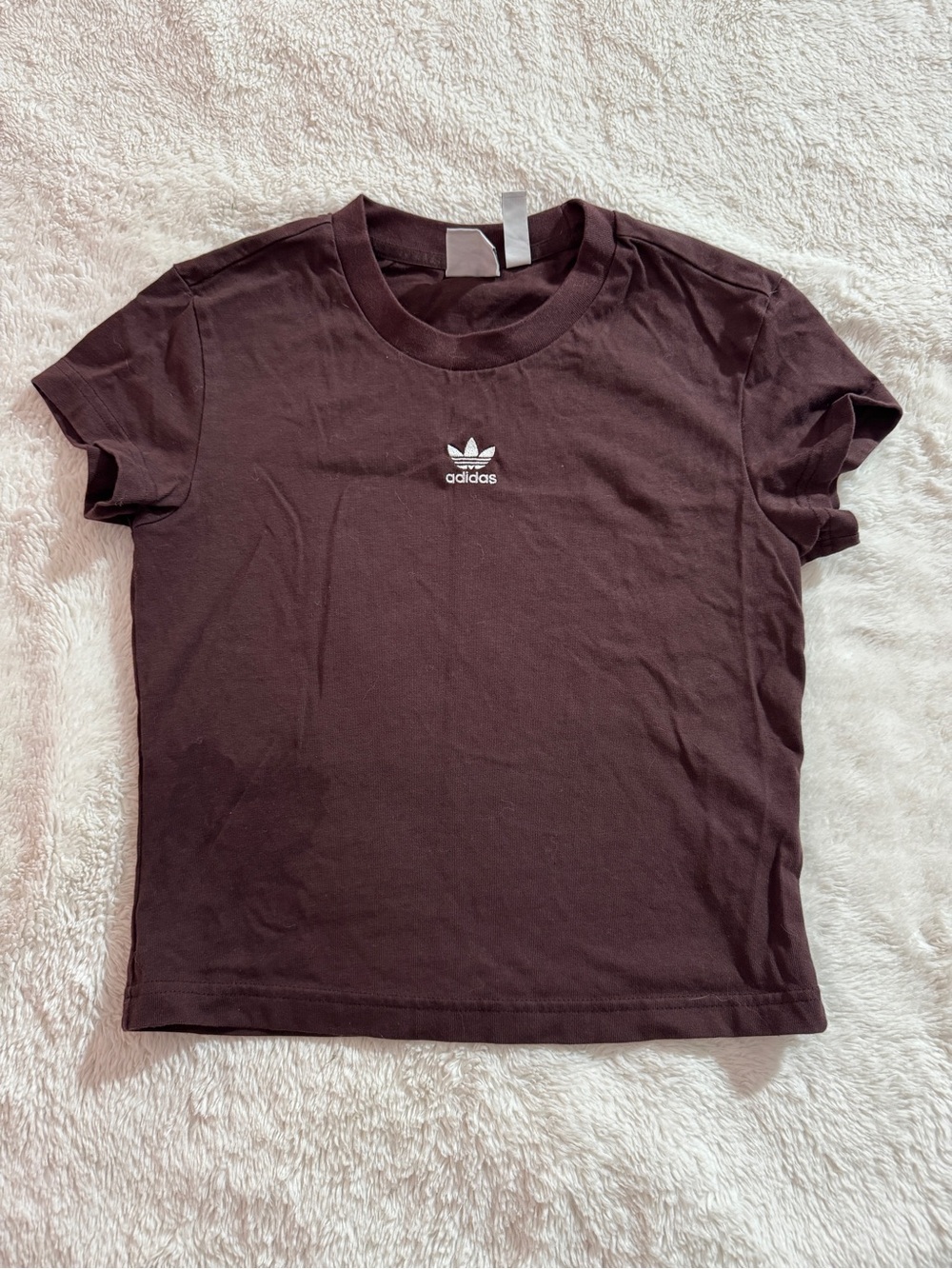 adidas Kids Brown Short Sleeve Trefoil Tee